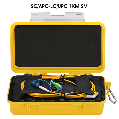 SC / APC-LC / UPC 2km światłowodowy OTDR Launch Cable Box 1310/1550nm Pierścienie światłowodowe