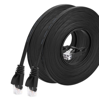 Płaski kabel Ethernet Cat6 z gołą miedzią, kabel sieciowy UTP 50 stóp do sieci Ethernet