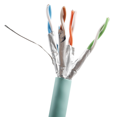 Czysty miedziany ognioodporny kabel sieciowy Cat 6A 23AWG 4 pary kabli sieciowych UFTP LSZH