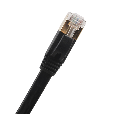 CAT7 SSTP FLAT 32awg Miedziane kable krosowe Przewód połączeniowy 10G Ethernet