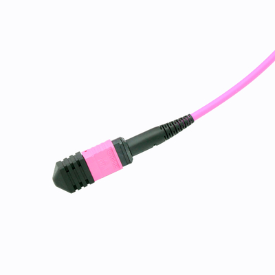 Wielomodowy kabel krosowy 12F MPO MTP Kable światłowodowe 50/125μm Om4 dla telekomunikacji
