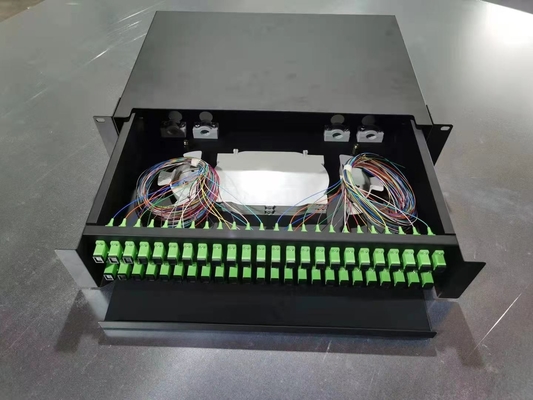 2U 48-rdzeniowy 24-portowy panel światłowodowy SC Typ szuflady Wysuwany