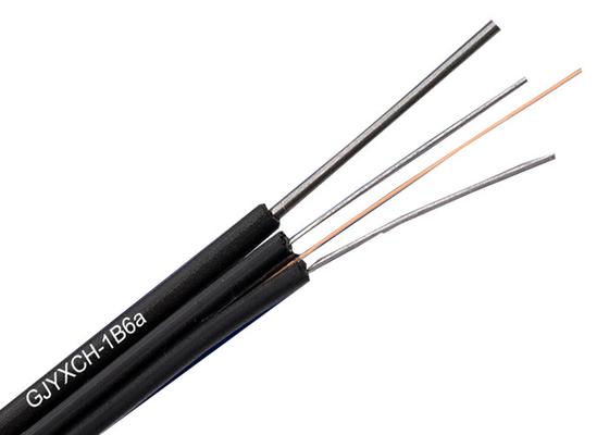 1-rdzeniowy kabel światłowodowy FTTH Drop GJYXCH z kurtką LSZH z drutu stalowego Messenger