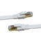 7 * 0,12 mm płaskie miedziane kable krosowe 40 Gb / s 26AWG SSTP Cat 8 Patch Cable